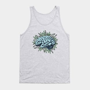 Brain,leaves,positivity, creativity, right hemisphere brain, health, Mental, mind Tank Top